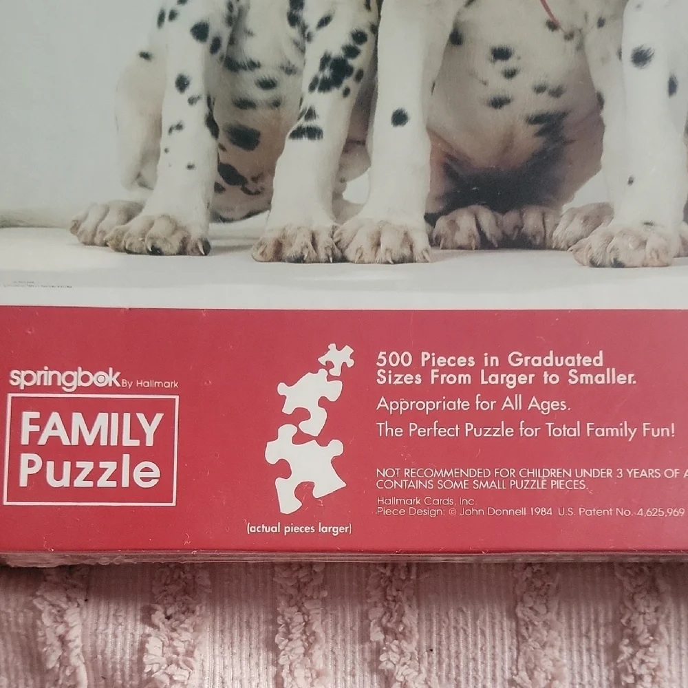 Puppy Dots Family Puzzle - Black and White
